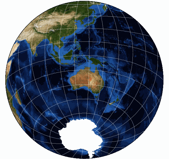 Satellite view of Australia and surrounds