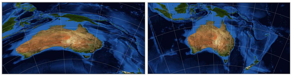 conic projection maps of Australia