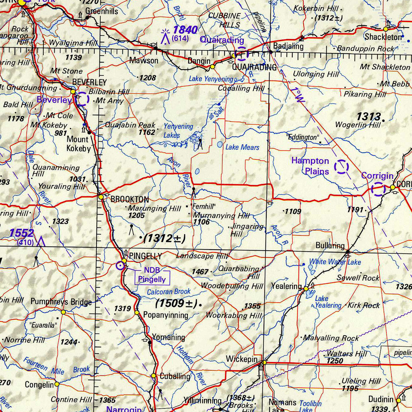 Perth air navigation map 2